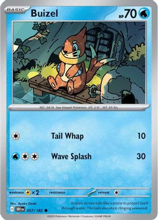 Buizel  - (057) Reverse Holofoil [SV10 Destined Rivals] - Trinity Hobby