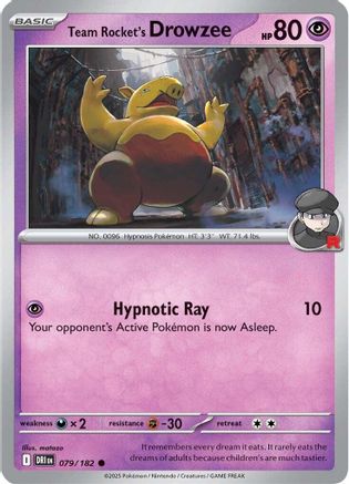 Team Rocket's Drowzee  - (079) Reverse Holofoil [SV10 Destined Rivals] - Trinity Hobby