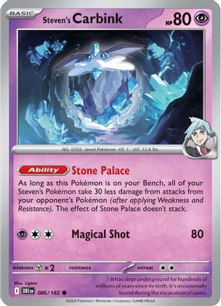 Steven's Carbink  - (086) Reverse Holofoil [SV10 Destined Rivals] - Trinity Hobby