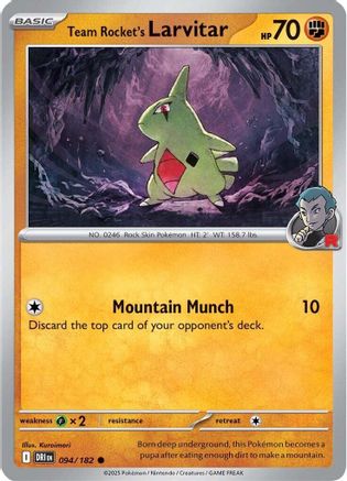 Team Rocket's Larvitar  - (094) Reverse Holofoil [SV10 Destined Rivals] - Trinity Hobby