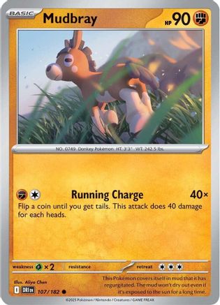 Mudbray  - (107) Reverse Holofoil [SV10 Destined Rivals] - Trinity Hobby