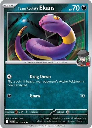 Team Rocket's Ekans  - (112) Reverse Holofoil [SV10 Destined Rivals] - Trinity Hobby