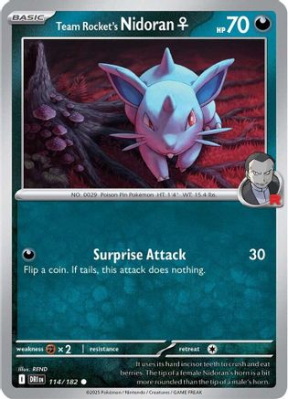 Team Rocket's Nidoran F  - (114)  [SV10 Destined Rivals] - Trinity Hobby