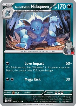 Team Rocket's Nidoqueen  - (116) Reverse Holofoil [SV10 Destined Rivals] - Trinity Hobby