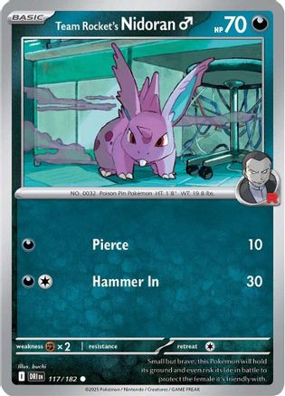 Team Rocket's Nidoran M  - (117)  [SV10 Destined Rivals] - Trinity Hobby