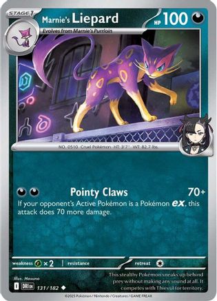 Marnie's Liepard  - (131) Reverse Holofoil [SV10 Destined Rivals] - Trinity Hobby