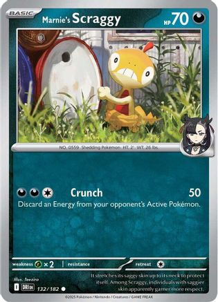 Marnie's Scraggy  - (132) Reverse Holofoil [SV10 Destined Rivals] - Trinity Hobby