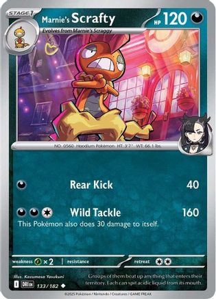 Marnie's Scrafty  - (133) Reverse Holofoil [SV10 Destined Rivals] - Trinity Hobby