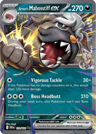 Arven's Mabosstiff ex - 139/182  - (139/182) Holofoil [SV10 Destined Rivals] - Trinity Hobby