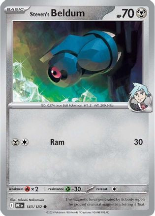 Steven's Beldum  - (143) Reverse Holofoil [SV10 Destined Rivals] - Trinity Hobby