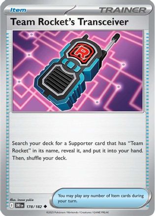 Team Rocket's Transceiver  - (178) Reverse Holofoil [SV10 Destined Rivals] - Trinity Hobby