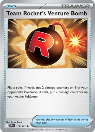 Team Rocket's Venture Bomb  - (179) Reverse Holofoil [SV10 Destined Rivals] - Trinity Hobby