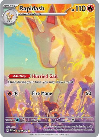 Rapidash - 189/182  - (189/182) Holofoil [SV10 Destined Rivals] - Trinity Hobby