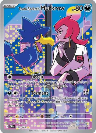 Team Rocket's Murkrow - 200/182  - (200/182) Holofoil [SV10 Destined Rivals] - Trinity Hobby