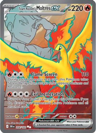 Team Rocket's Moltres ex - 208/182  - (208/182) Holofoil [SV10 Destined Rivals] - Trinity Hobby