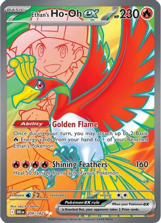 Ethan's Ho-Oh ex - 209/182  - (209/182) Holofoil [SV10 Destined Rivals] - Trinity Hobby