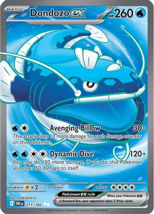 Dondozo ex - 211/182  - (211/182) Holofoil [SV10 Destined Rivals] - Trinity Hobby