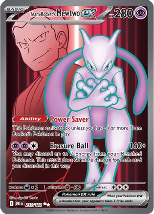Team Rocket's Mewtwo ex - 213/182  - (213/182) Holofoil [SV10 Destined Rivals] - Trinity Hobby