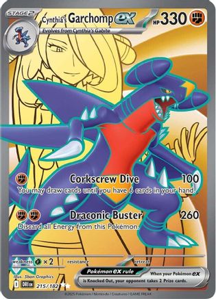 Cynthia's Garchomp ex - 215/182  - (215/182) Holofoil [SV10 Destined Rivals] - Trinity Hobby