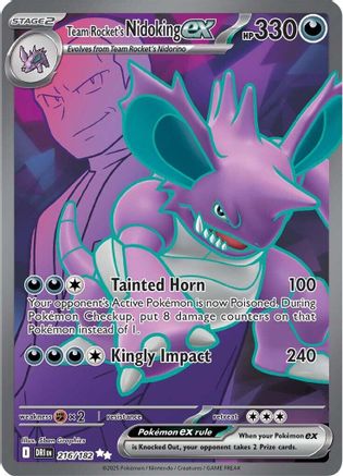 Team Rocket's Nidoking ex - 216/182  - (216/182) Holofoil [SV10 Destined Rivals] - Trinity Hobby