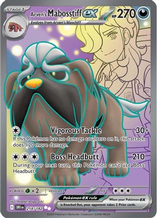 Arven's Mabosstiff ex - 218/182  - (218/182) Holofoil [SV10 Destined Rivals] - Trinity Hobby