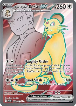 Team Rocket's Persian ex - 219/182  - (219/182) Holofoil [SV10 Destined Rivals] - Trinity Hobby