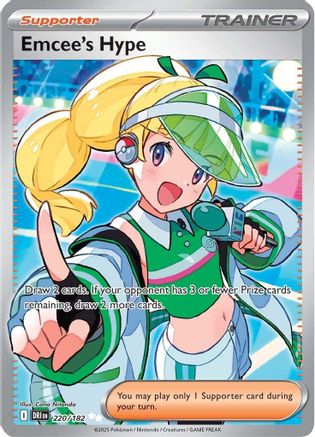 Emcee's Hype - 220/182  - (220/182) Holofoil [SV10 Destined Rivals] - Trinity Hobby