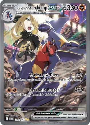 Cynthia's Garchomp ex - 232/182  - (232/182) Holofoil [SV10 Destined Rivals] - Trinity Hobby