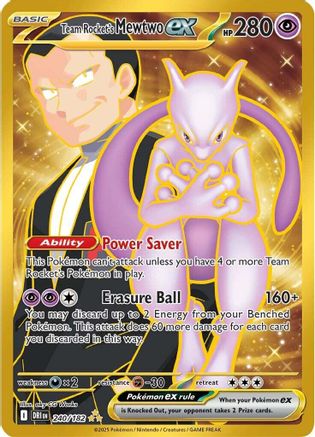 Team Rocket's Mewtwo ex - 240/182  - (240/182) Holofoil [SV10 Destined Rivals] - Trinity Hobby