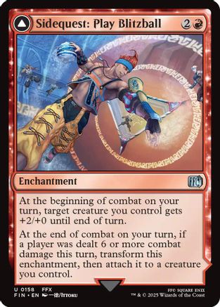 Sidequest: Play Blitzball // World Champion, Celestial Weapon  [Foil]  (FIN-158) - [FINAL FANTASY]: (enchantment) - Trinity Hobby
