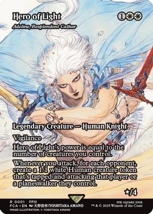 Hero of Light - Adeline, Resplendent Cathar (Showcase)  [Foil]  (FCA-001) - [FINAL FANTASY: Through the Ages] - Trinity Hobby
