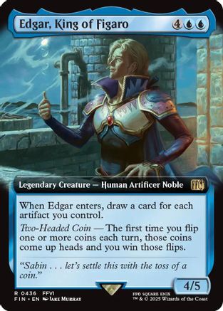Edgar, King of Figaro  [Foil]  (FIN-436) - [FINAL FANTASY]: (Extended Art) - Trinity Hobby
