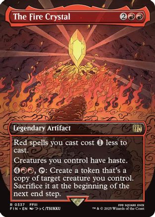 The Fire Crystal  [Foil]  (FIN-337) - [FINAL FANTASY] (Borderless) - Trinity Hobby