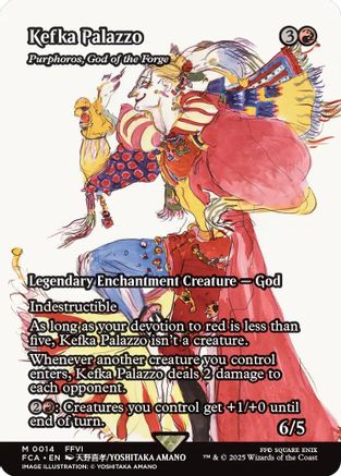 Purphoros, God of the Forge  (FCA-014) - [FINAL FANTASY: Through the Ages] / Kefka Palazzo: (enchantment) (Borderless) - Trinity Hobby