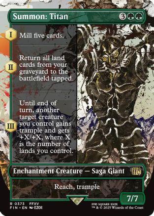 Summon: Titan  (FIN-373) - [FINAL FANTASY]: (enchantment) (Borderless) - Trinity Hobby