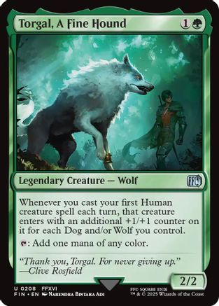 Torgal, A Fine Hound  [Foil]  (FIN-208) - [FINAL FANTASY] - Trinity Hobby