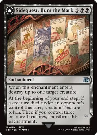 Sidequest: Hunt the Mark // Yiazmat, Ultimate Mark  [Foil]  (FIN-119) - [FINAL FANTASY]: (enchantment) - Trinity Hobby