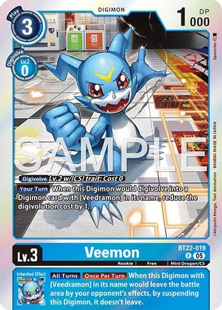 Veemon (BT22-019) - [Cyber Eden] Foil - Trinity Hobby
