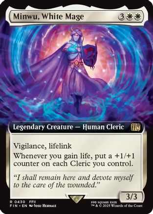 Minwu, White Mage  [Foil]  (FIN-430) - [FINAL FANTASY]: (Extended Art) - Trinity Hobby