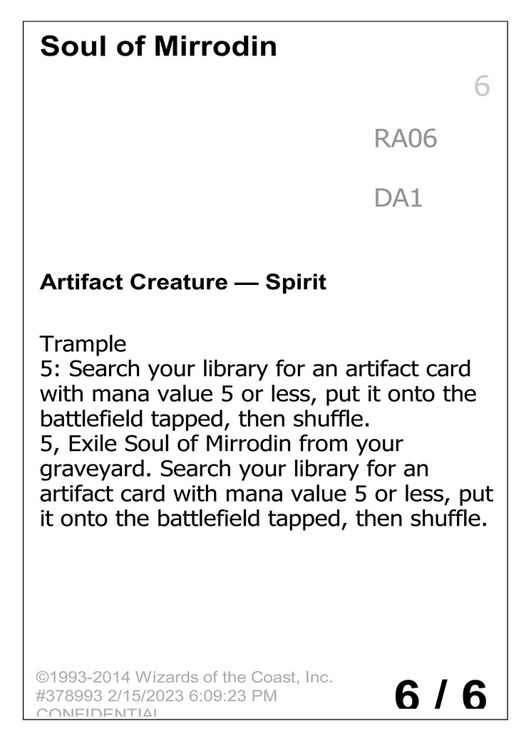Soul of Mirrodin [Unknown Event]