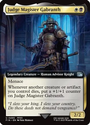Judge Magister Gabranth  (FIN-495) - [FINAL FANTASY]: (Extended Art) - Trinity Hobby