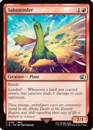 Sabotender  [Foil]  (FIN-153) - [FINAL FANTASY] - Trinity Hobby