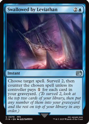 Swallowed by Leviathan  [Foil]  (FIN-079) - [FINAL FANTASY] - Trinity Hobby