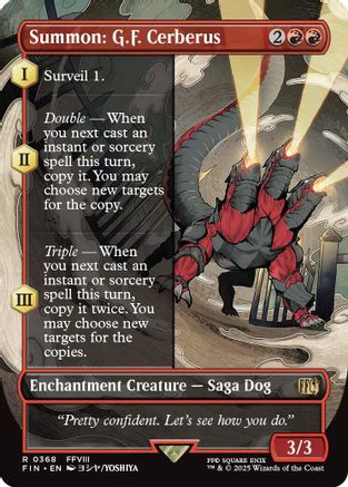 Summon: G.F. Cerberus  (FIN-368) - [FINAL FANTASY]: (enchantment) (Borderless) - Trinity Hobby