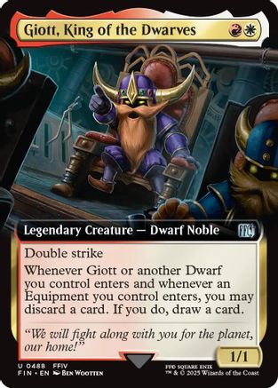 Giott, King of the Dwarves  [Foil]  (FIN-488) - [FINAL FANTASY]: (Extended Art) - Trinity Hobby