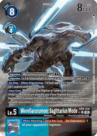 WereGarurumon: Sagittarius Mode (Alternate Art) (EX9-019) - [Versus Monsters] Foil