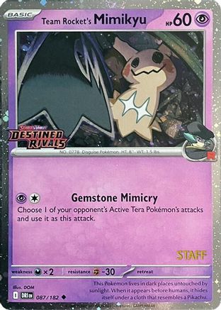 Team Rocket's Mimikyu (Prerelease) [Staff] - (087/null) Holofoil [Miscellaneous Cards & Products]