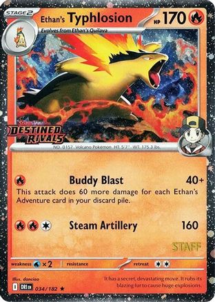 Ethan's Typhlosion (Prerelease) [Staff] - (034/null) Holofoil [Miscellaneous Cards & Products]