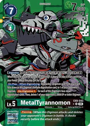 MetalTyrannomon (Alternate Art) (EX9-043) - [Versus Monsters] Foil - Trinity Hobby