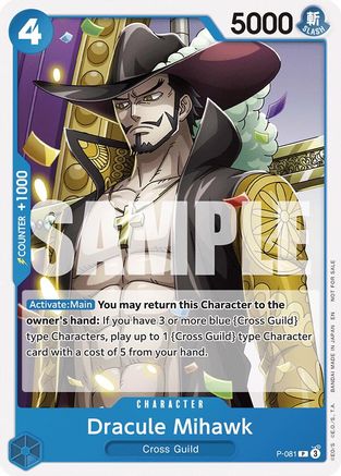 Dracule Mihawk (A Fist of Divine Speed Release Event) (P-081) - [One Piece Promotion Cards]